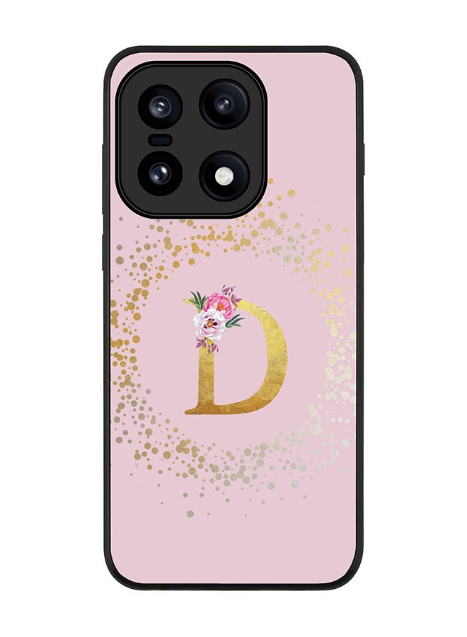 Stylizedd For OnePlus 15 Case,Slim fit Camera Protection, Shockproof Thin Phone cover  - Custom Monogram Floral - D  (Pink ) - Image 1